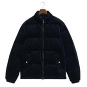 Cord Puffer Jacket - Navy - M image