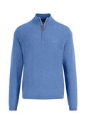 Air Cotton 1/4 Zip Knited Sweater - Blue - XL image