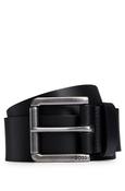 Joris Leather Belt with Roller Buckle - Black - 85 image