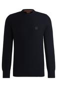 Structured Sweater with Cashmere - Navy - M