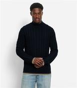 Roll Neck Sweater - Navy - M image