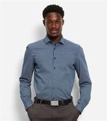 Patterned Business Shirt - Navy - M image