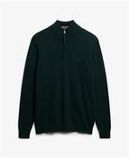Essentials Cotton Half Zip Jumper - Green - M image