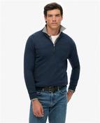 Essentials Cotton Half Zip Jumper - Navy - L image