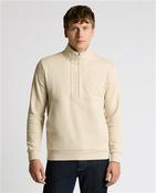 Half-Zip Jersey Sweatshirt - Beige - M image