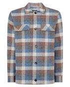 Regular Fit Brushed Cotton Shacket - Blue - L image