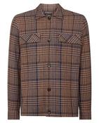 Regular Fit Houndstooth Shacket - Brown - L image