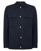 Regular Fit Chevron Print Shacket - Navy - XL image