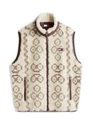 Teddy Fleece Zip Up Vest - Beige - S image