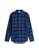 Regular Fit Check Cord Shirt - Blue - S image