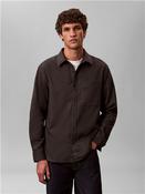 Melange Flannel Relaxed Shirt - Black - S