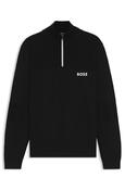 K Hydro Water Repellent Zip Neck Sweater - Black - M