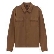 Mens Knitted Shacket - Brown - L