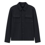 Mens Knitted Shacket - Navy - M