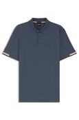 Parlay Interlock-cotton Polo Shirt- Blue - M image