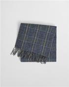 Wool Multi Checked Scarf - Grey - One