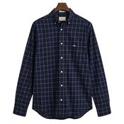 Classic Poplin Check Shirt - Blue - M