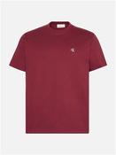 Embroidered Monogram Logo Relaxed T-Shirt - Red - S