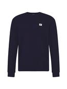 Ls Waffle Badge Crew T-shirt - Navy - M