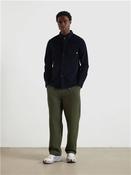 Greenport Loose Fit Herringbone Trousers - Green - XS