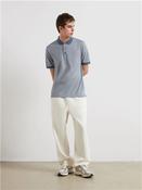 Sefton Jacquard Polo Shirt - Blue - S