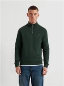 Jim Organic Cotton 1/4 Zip Sweatshirt - Popular Green - L