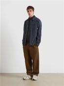 Wallasey Check Overshirt - Navy - M image