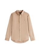 Solid Corduroy Shirt - Beige - M