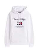 Logo Embroidery Flex Fleece Hoodie - White - XL