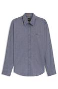 Relegant Stretch-Cotton Dobby Shirt - Navy - M image