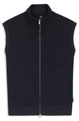 P-Heflono Flannel Gilet with Ribbed Trims - Navy - M image