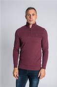 Narbonne Wolf 1/4 Zip Sweatshirt - Plum - S image