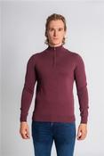 Perpignan Half Zip Jumper - Plumned Wine - XL