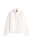 Back Logo Relaxed Polar Fleece Sweatshirt - White - S image