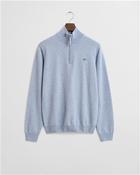 Superfine Lambswool Half Zip Sweater - Blue - M image