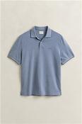 2 Tone Ss Polo Shirt - Vintage Blue - M image