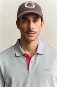 Reg Contrast Pique Ss Polo Shirt - Grey - M image