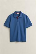 Reg Contrast Pique Ss Polo - Blue - M image