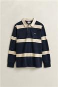 Striped Rugger Shirt - Navy - M image
