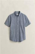 Reg Cotton Linen Ss Shirt - Blue - M image
