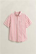 Reg Cotton Linen Stripe Ss Shirt - Pink - M image