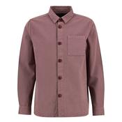 Regular Washed Overshirt - Pink - M