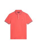 Tipped Slim Fit Polo Shirt - Red - M image