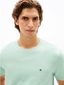 Flag Embroidery Crew Neck T-Shirt - Mint Green - S