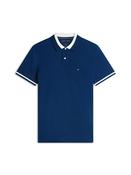 Contrast Collar Block Polo Shirt - Navy - S image
