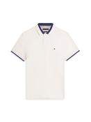 Contrast Collar Block Polo Shirt - White - S image