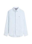 Pigment Dyed Pure Linen Shirt - Sky Blue - S image