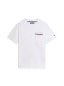 Global Stripe Pocket Pique Jersey T-Shirt - White - M image