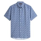 Linen Tropical Print SS Shirt - Blue - M image