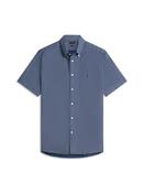 Linen Blend Printed SS Shirt - Navy - M image